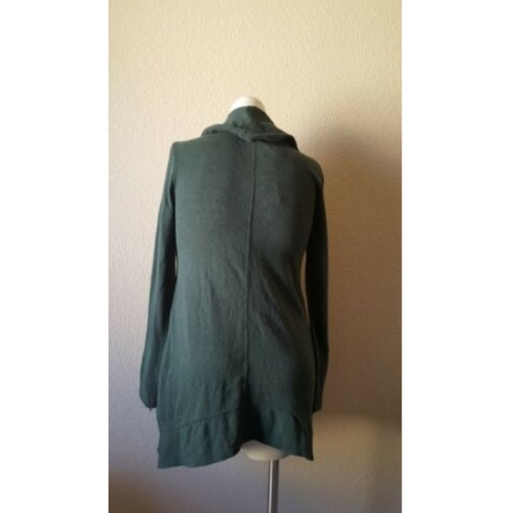 Mod-O-Doc Cowl Neck Spruce Tunic Pullover Cable Knit Sweater Green S - Picture 4 of 5